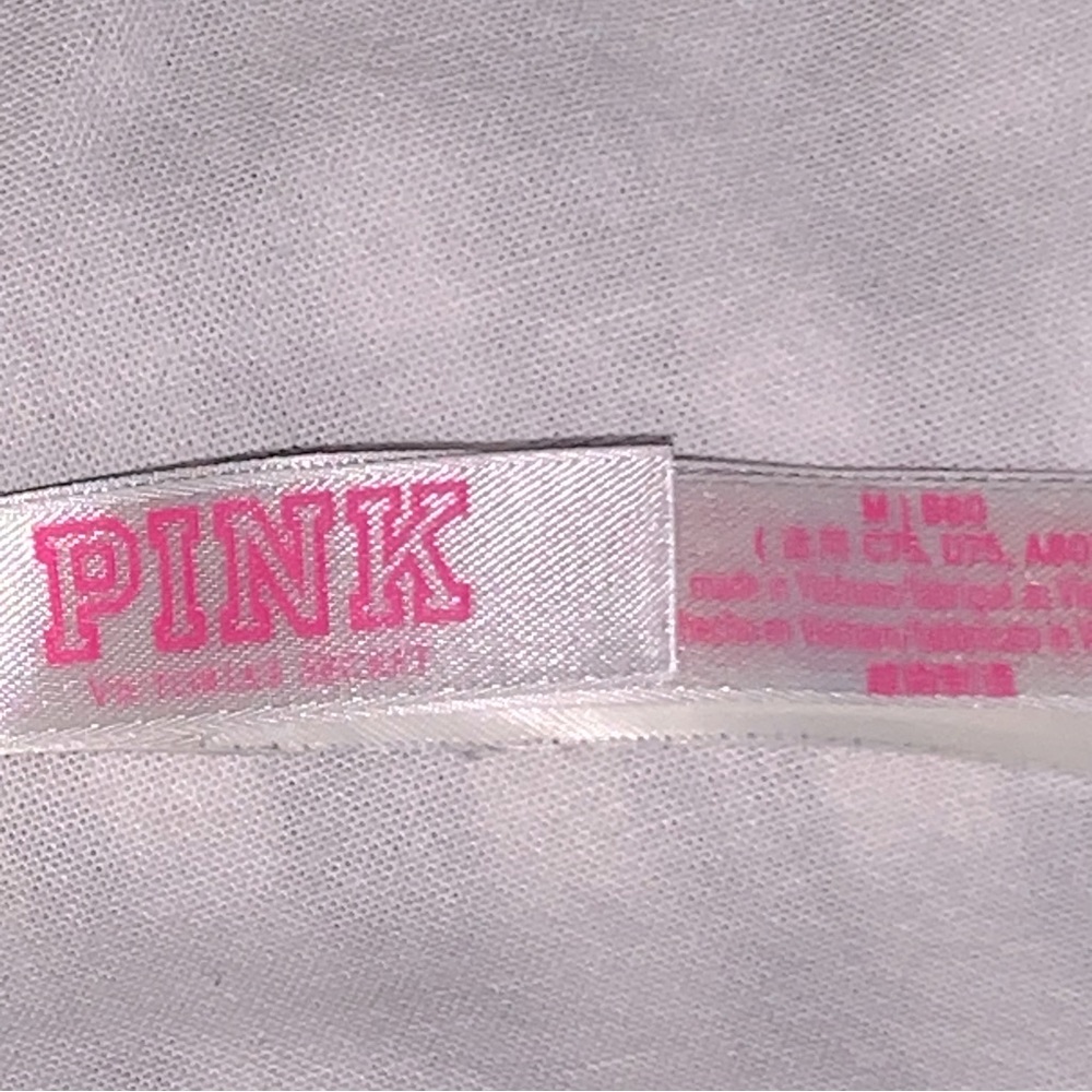 Victorias Secret PINK Lined & Smocked W/Crochet Lace Long Line Bralette NEW MED - Picture 7 of 7